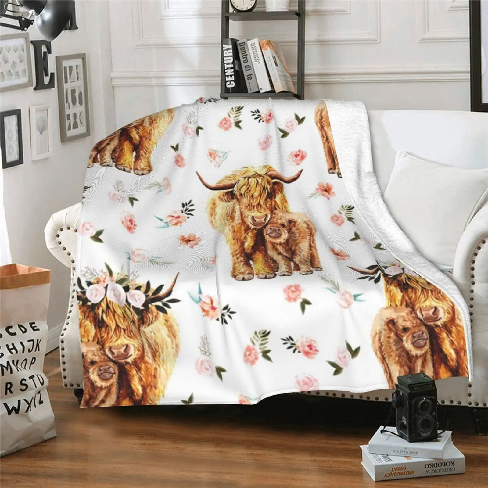 Highland Cow Blanket Animal Be - Highland Home Textiles ulasan dan harga