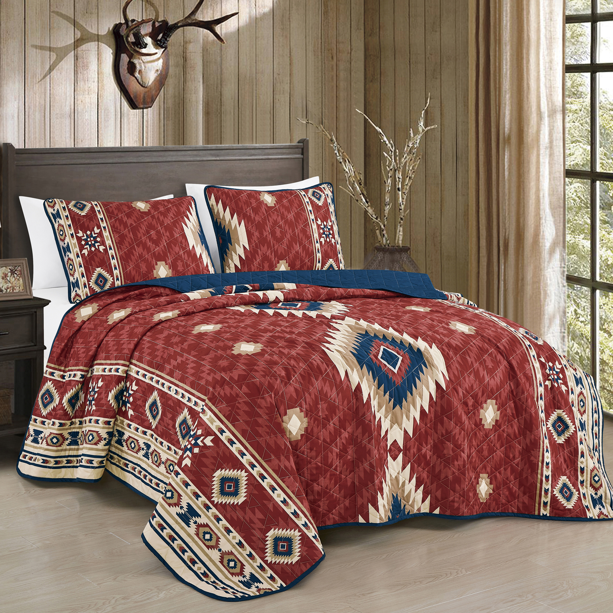 Southwestern Aztec Reversible  - Quilt Cotton Summer ulasan dan harga