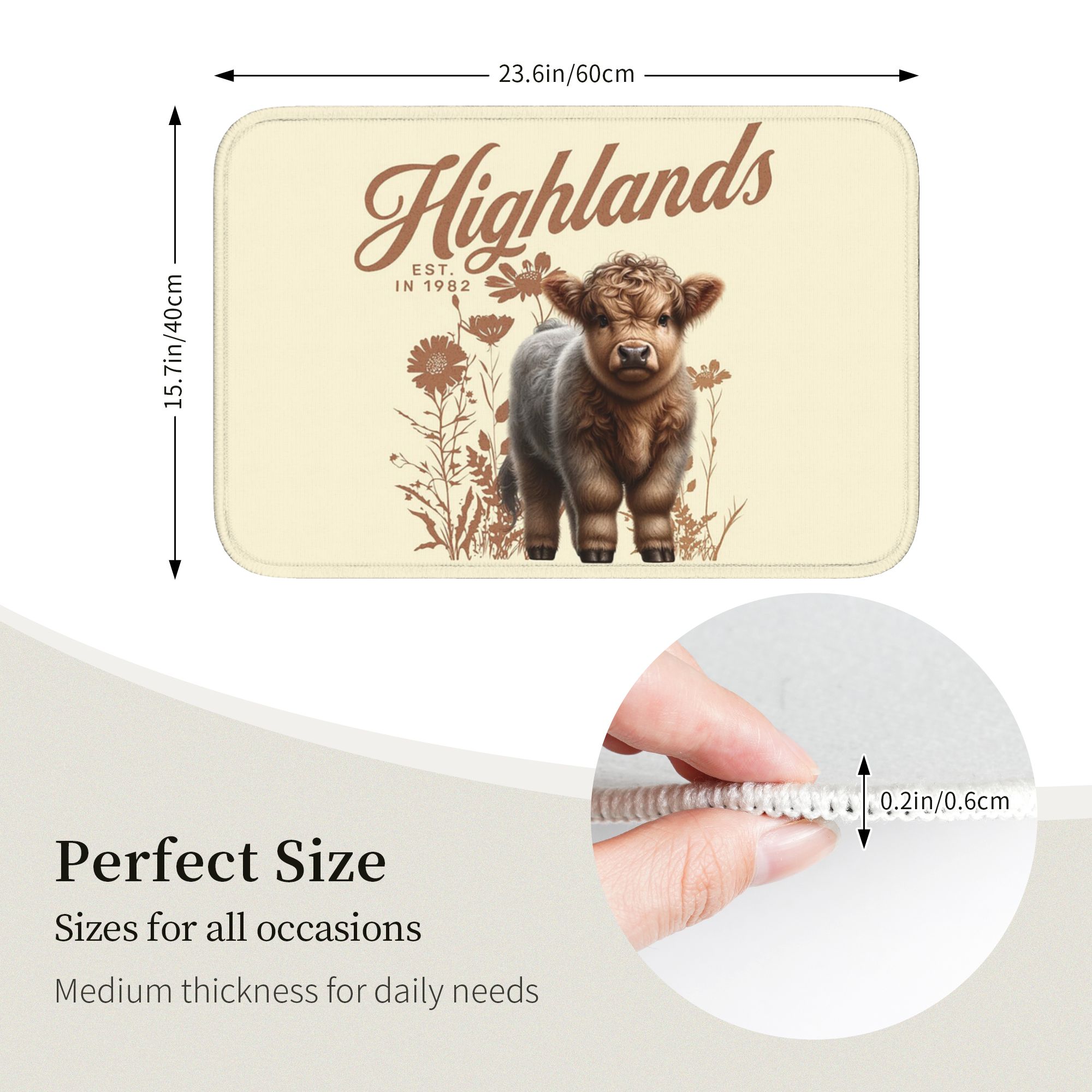 Baby Highland Cow Fuzzy Scotla - Highland Home Textiles ulasan dan harga
