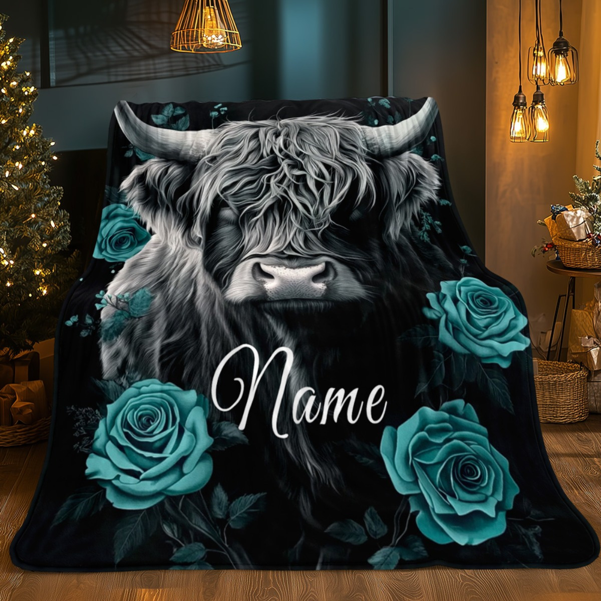 Personalized Highland Cow Blan - Highland Home Textiles ulasan dan harga