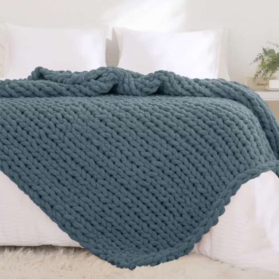 Chunky Knit Throw Blanket for  - Throw Blanket Chunky Knit ulasan dan harga
