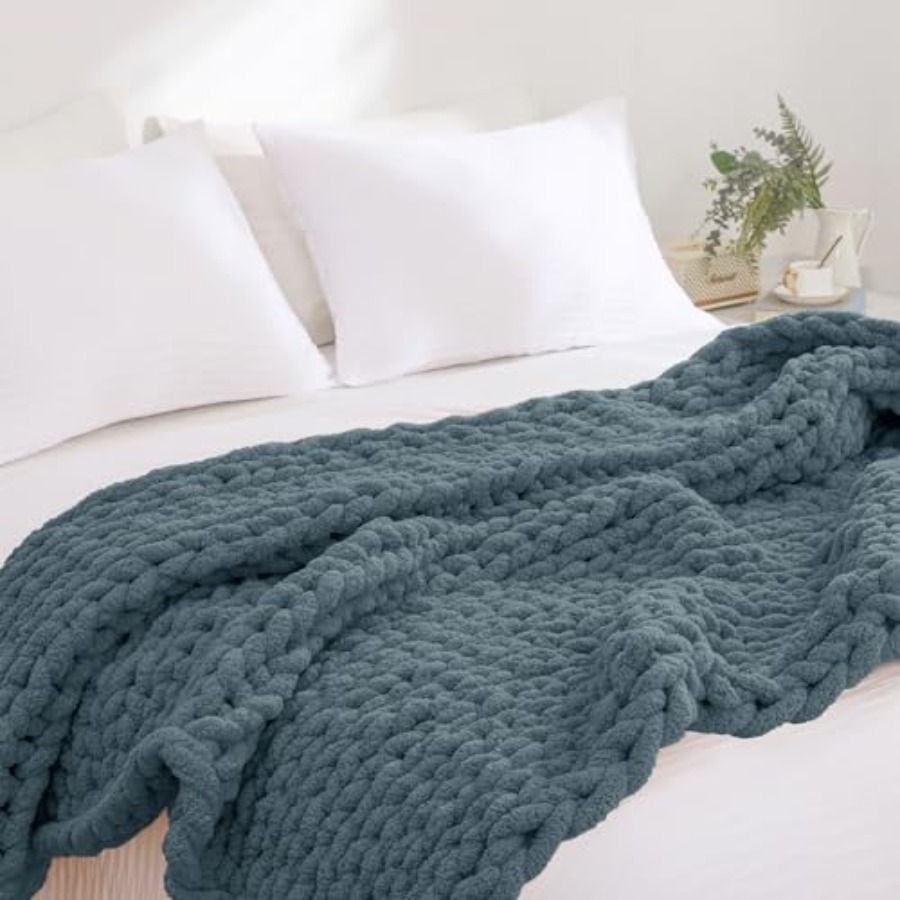 Chunky Knit Throw Blanket for  - Throw Blanket Chunky Knit ulasan dan harga