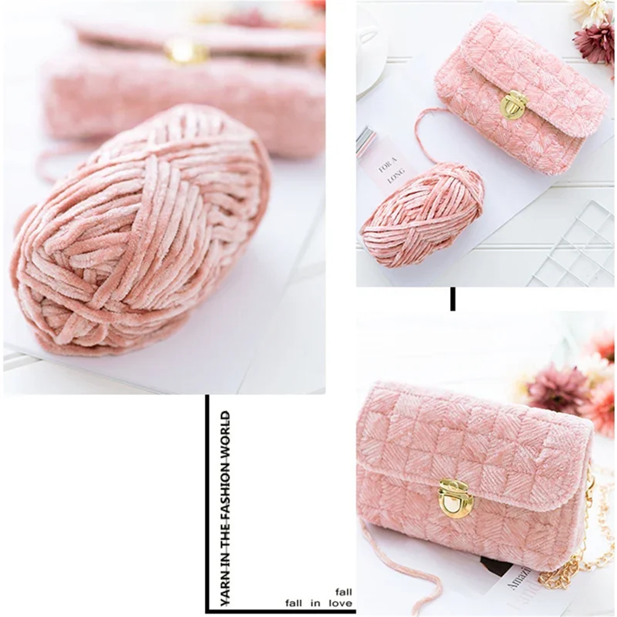 3pcs 100g Super Soft Velvet Ya - Throw Blanket Chunky Knit ulasan dan harga