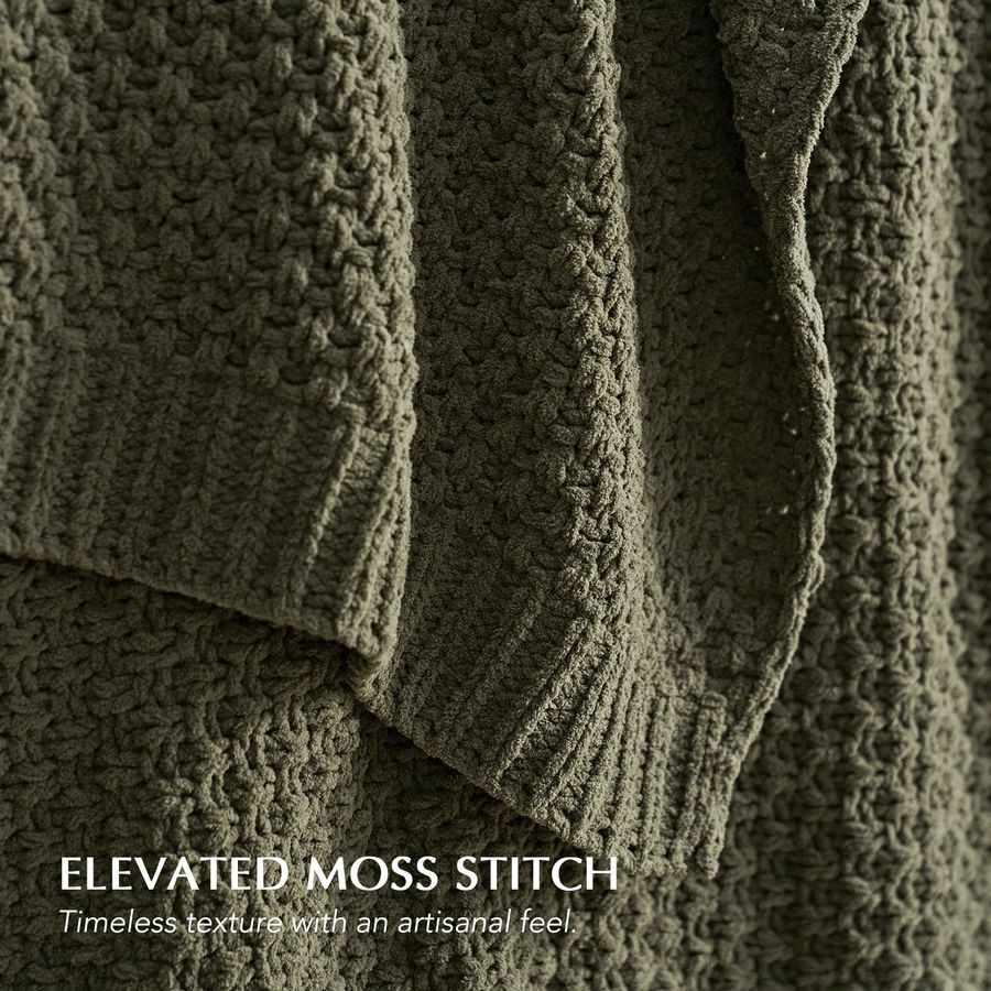 Chunky Chenille Knit Throw Bla - Throw Blanket Chunky Knit ulasan dan harga