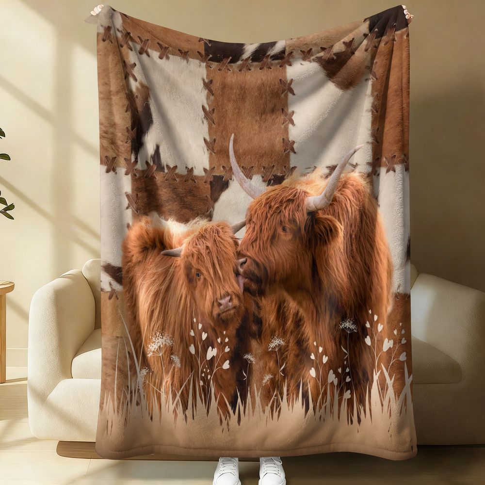 Highland Cattle Digital Print  - Highland Home Textiles ulasan dan harga