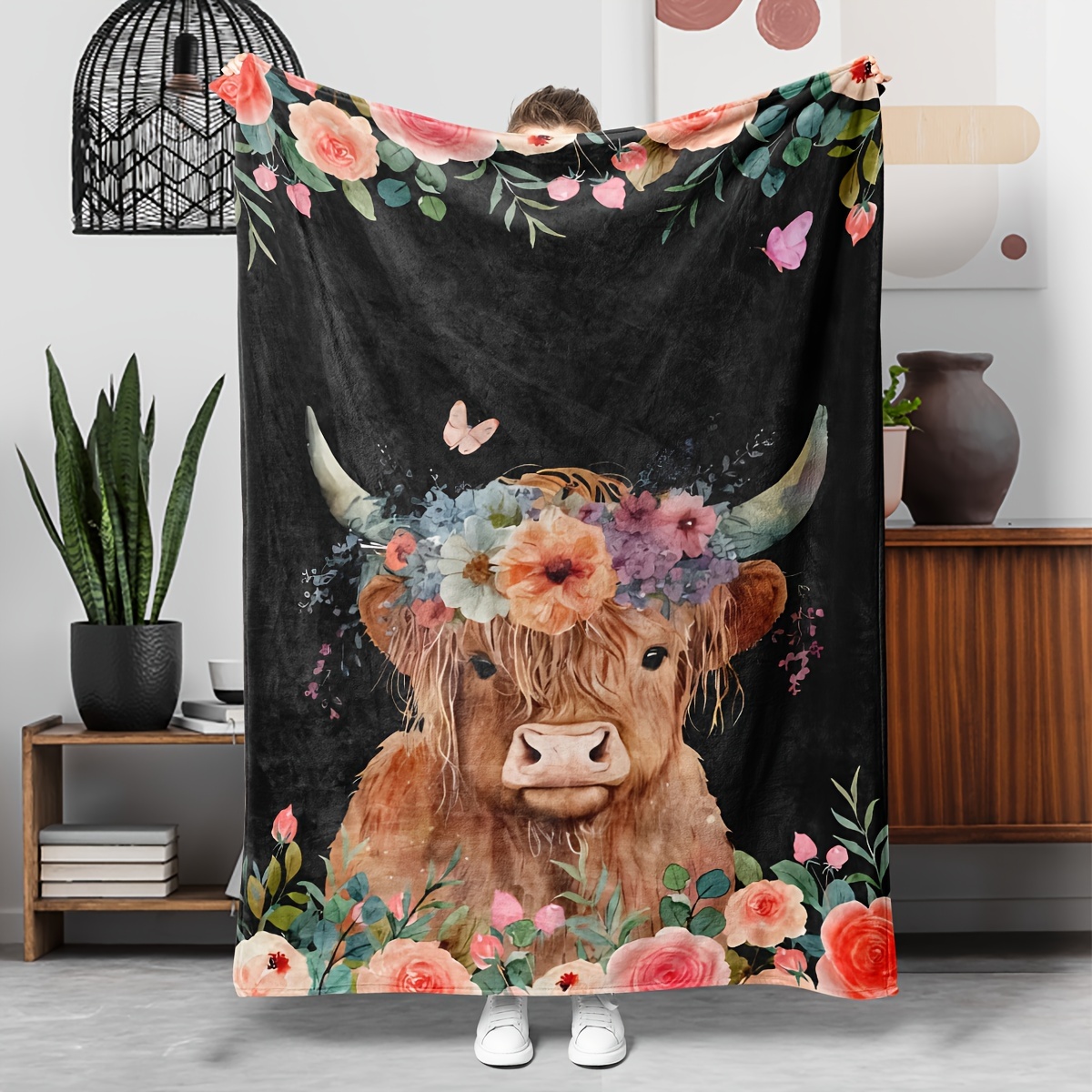 Flannel Throw Blanket: Adorabl - Highland Home Textiles ulasan dan harga