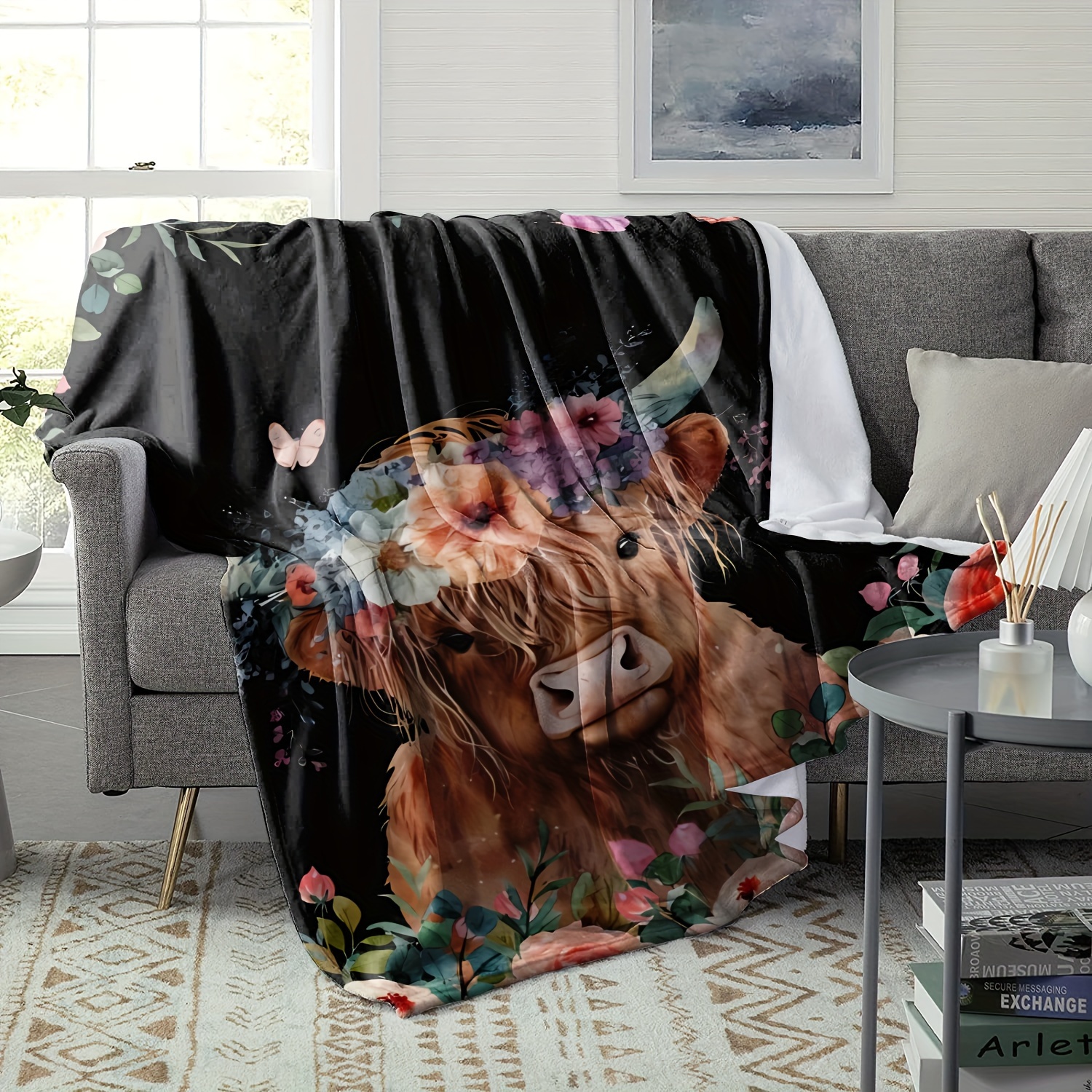 Flannel Throw Blanket: Adorabl - Highland Home Textiles ulasan dan harga