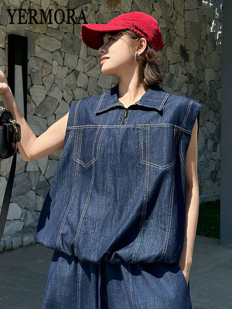 YERMORA Blue Topstitching Big  - Quilt Cotton Summer ulasan dan harga