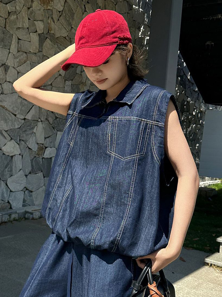 YERMORA Blue Topstitching Big  - Quilt Cotton Summer ulasan dan harga