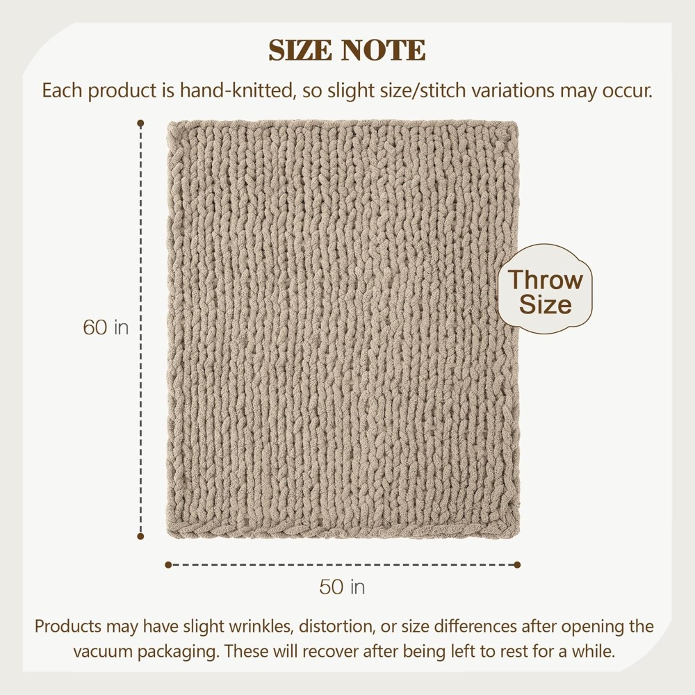 Handmade Chunky Knit Throw Bla - Throw Blanket Chunky Knit ulasan dan harga