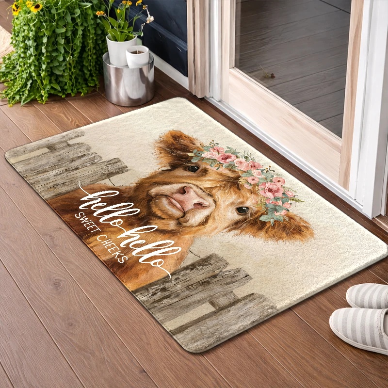 Highland Cow Flower Crown Floo - Highland Home Textiles ulasan dan harga