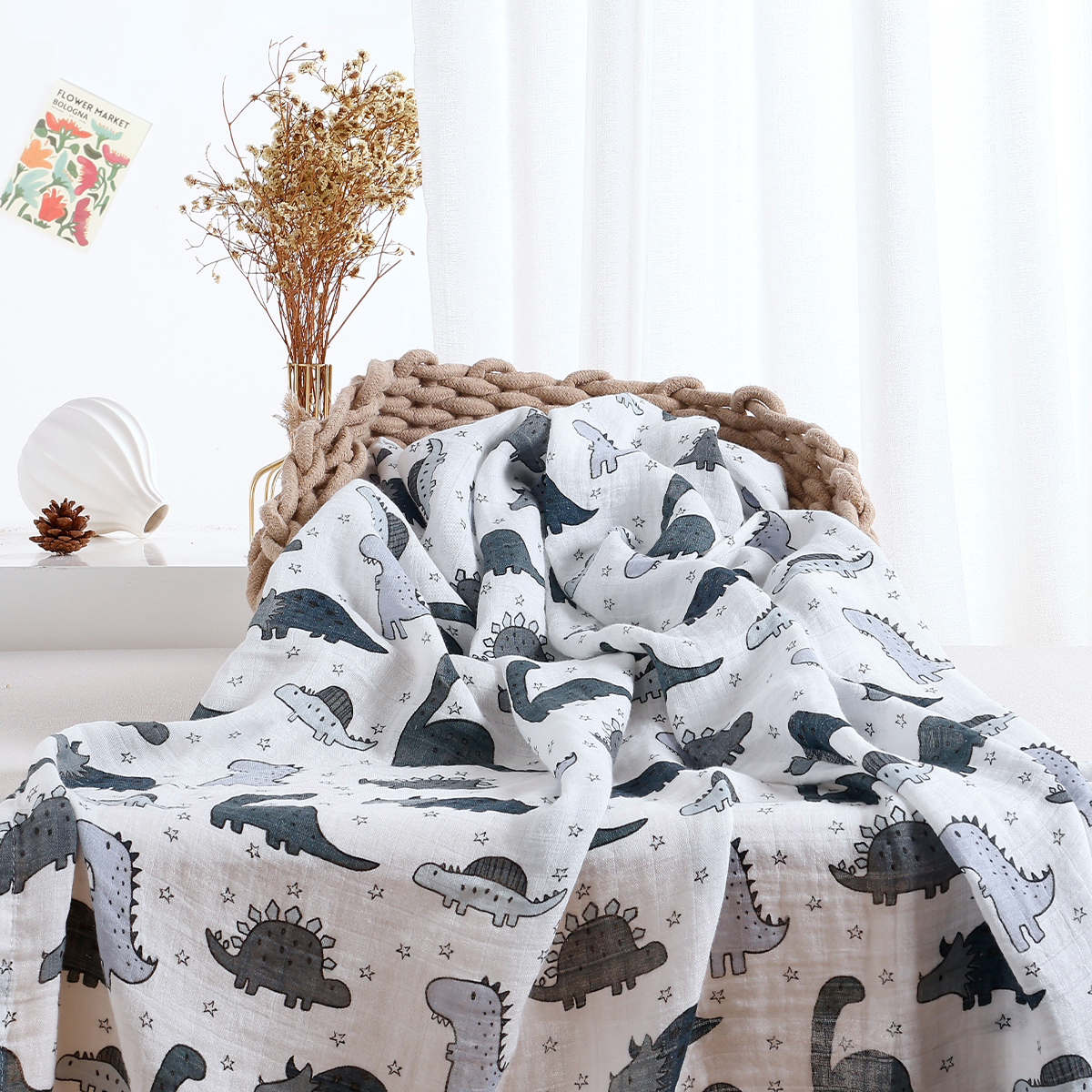 Happyflute 120*110CM  Muslin S - Quilt Cotton Summer ulasan dan harga