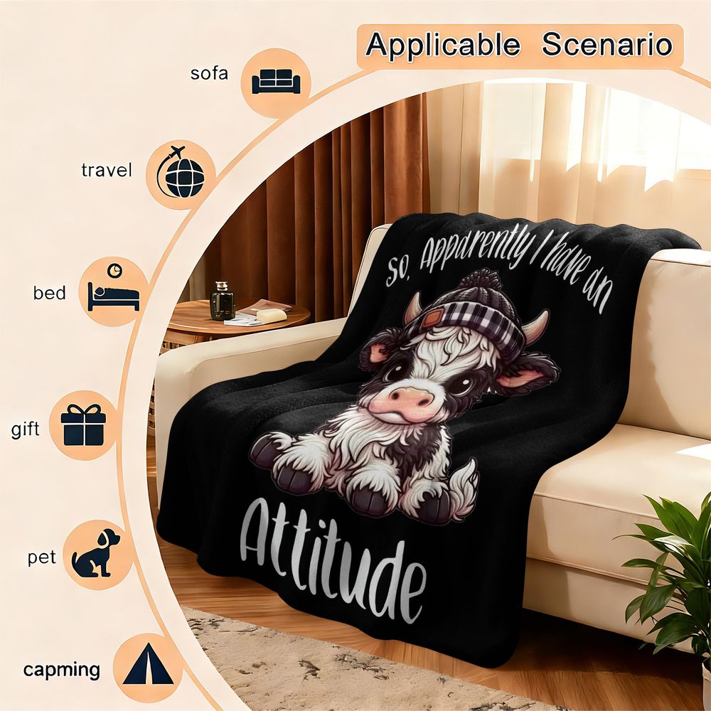 Highland Cattle Flannel Blanke - Highland Home Textiles ulasan dan harga