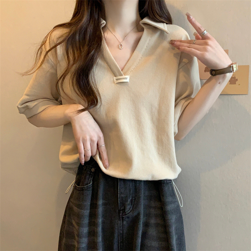 POLO Collar Drawstring Cotton  - Quilt Cotton Summer ulasan dan harga