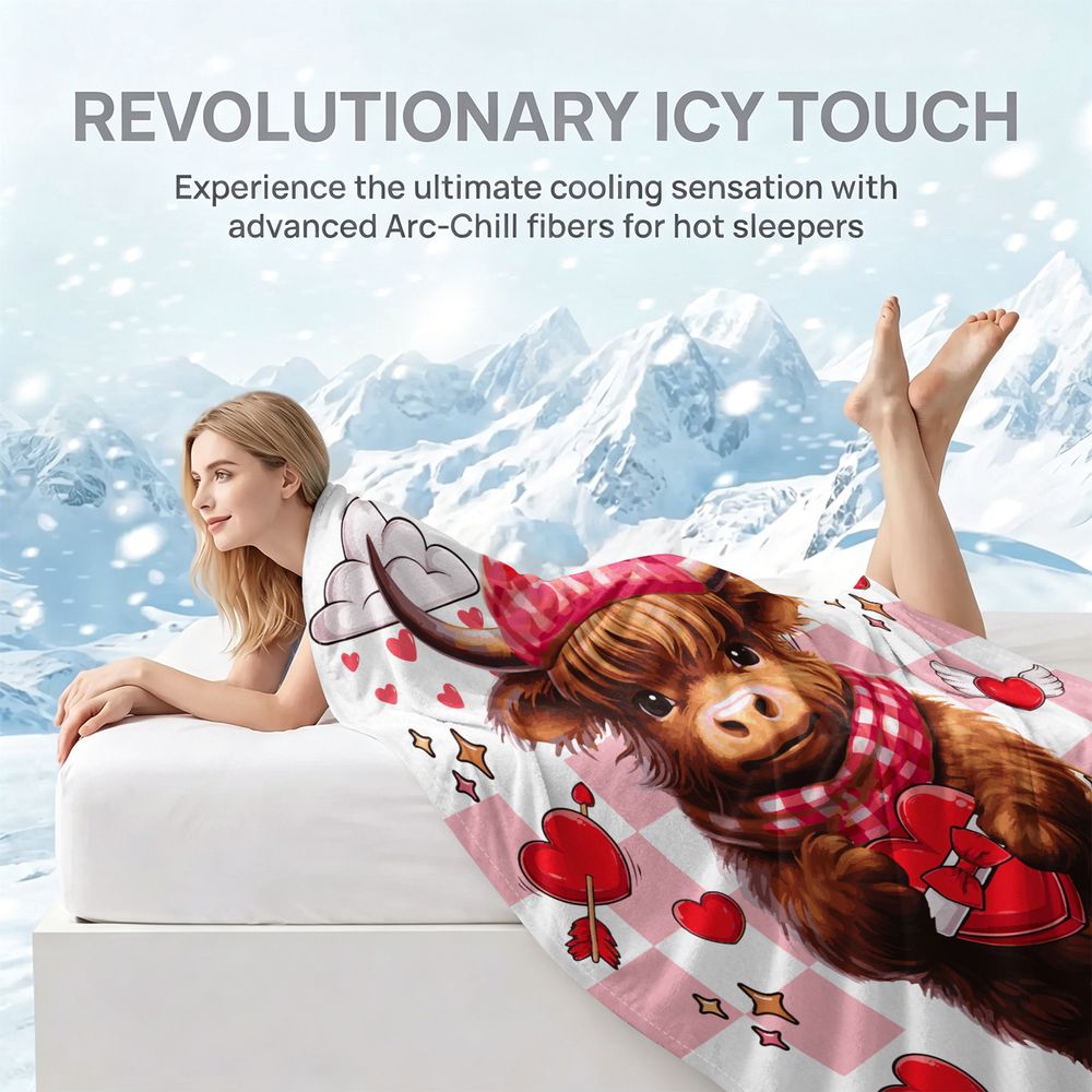 Highland Cow Cooling Blanket f - Highland Home Textiles ulasan dan harga